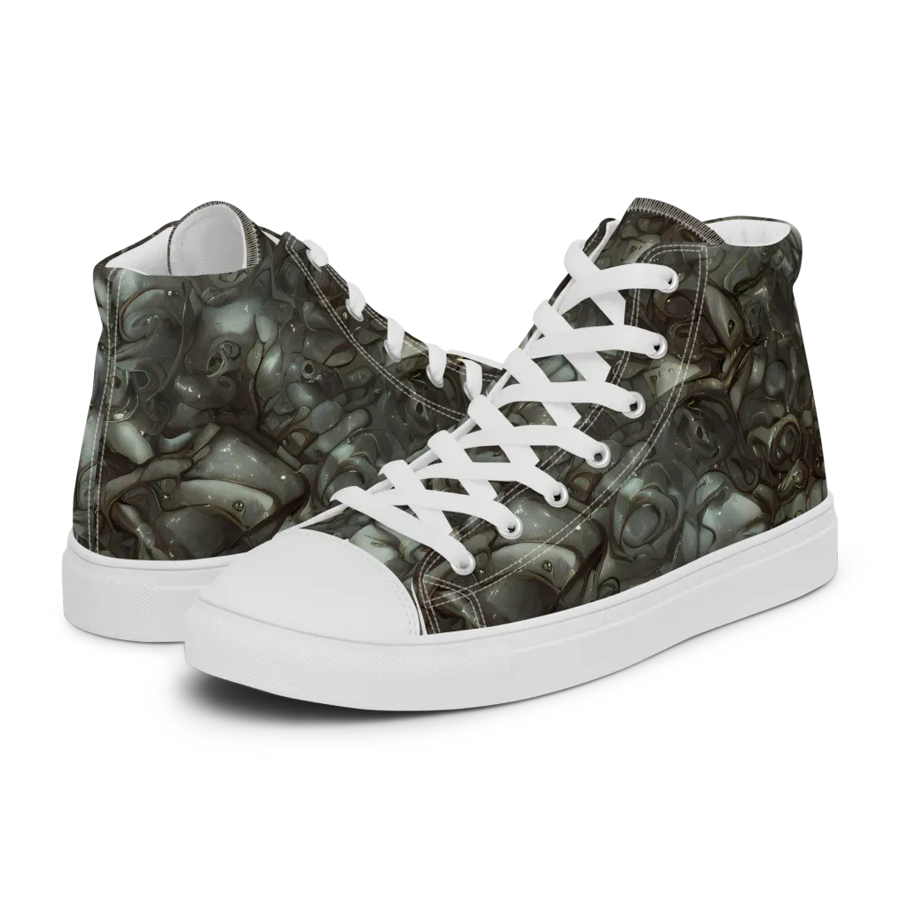 Mercury Reef on Women's High Top Canvas Shoes — Left