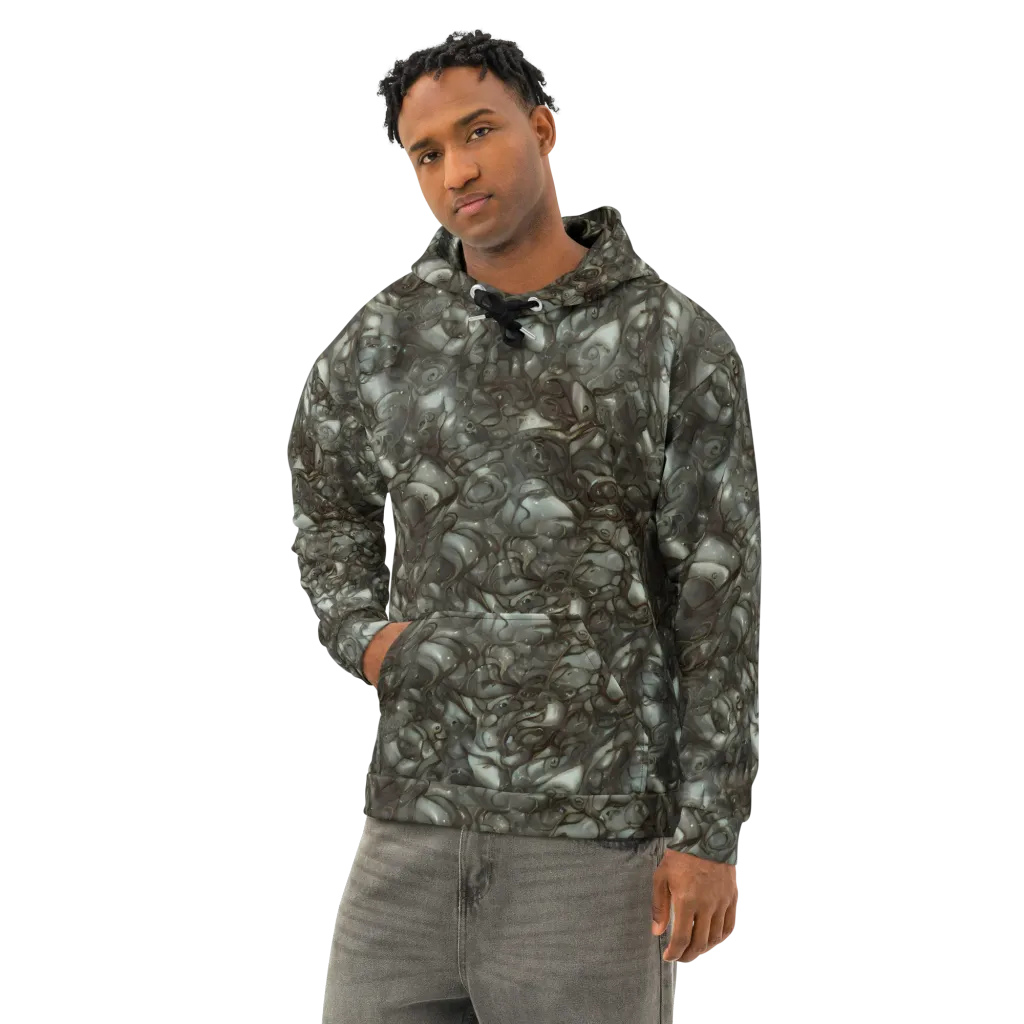 Mercury Reef on Cotton Hoodie — Left Front