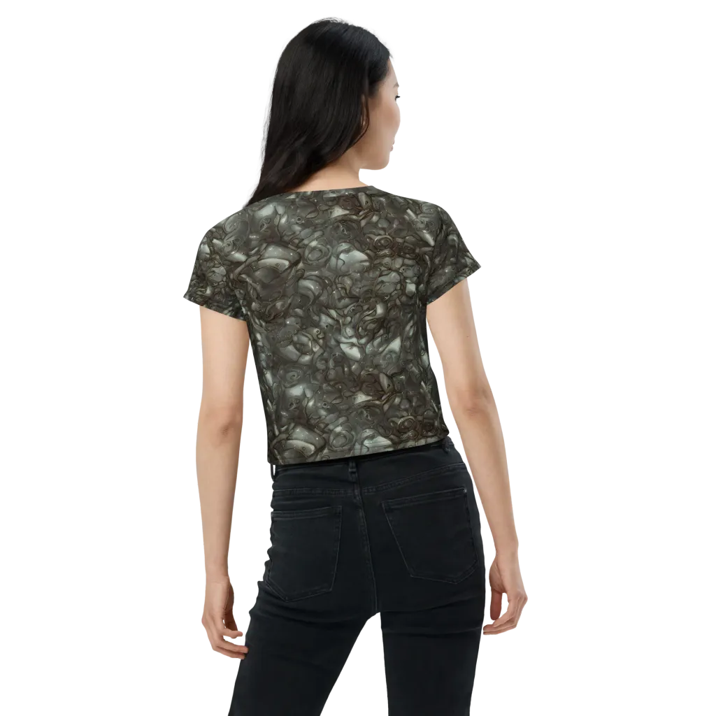 Mercury Reef on Crop Tee — Back