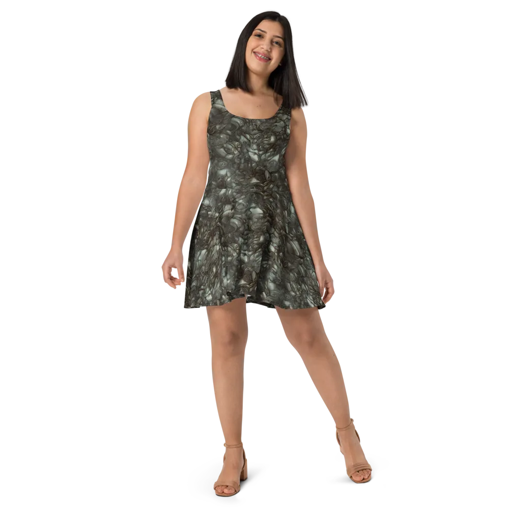 Mercury Reef on Skater Dress — Front