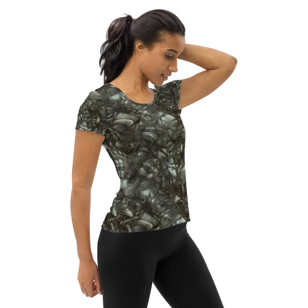 Mercury Reef on Women's Athletic T-Shirt — Right