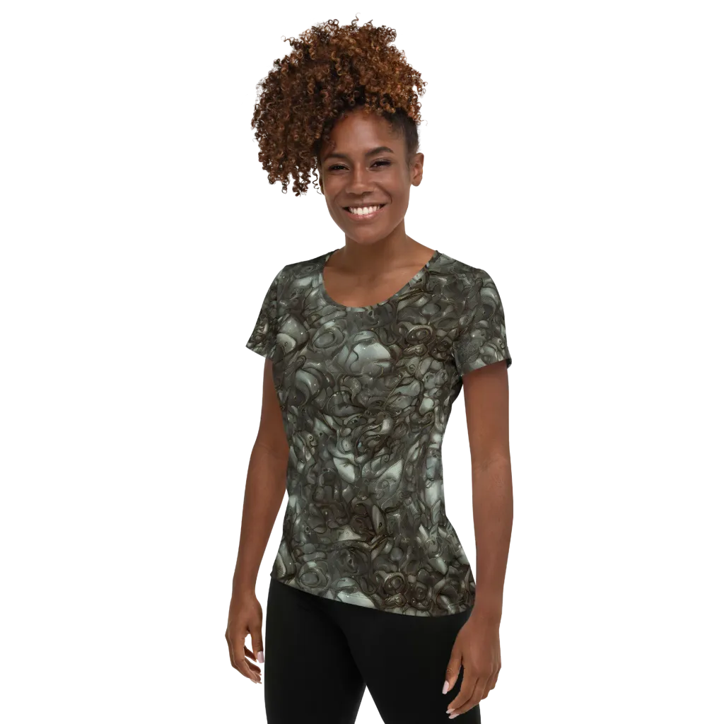 Mercury Reef on Women's Athletic T-Shirt — Left