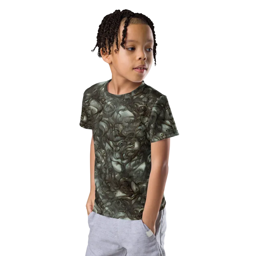 Mercury Reef on Kids Crew Neck T-Shirt — Left Front