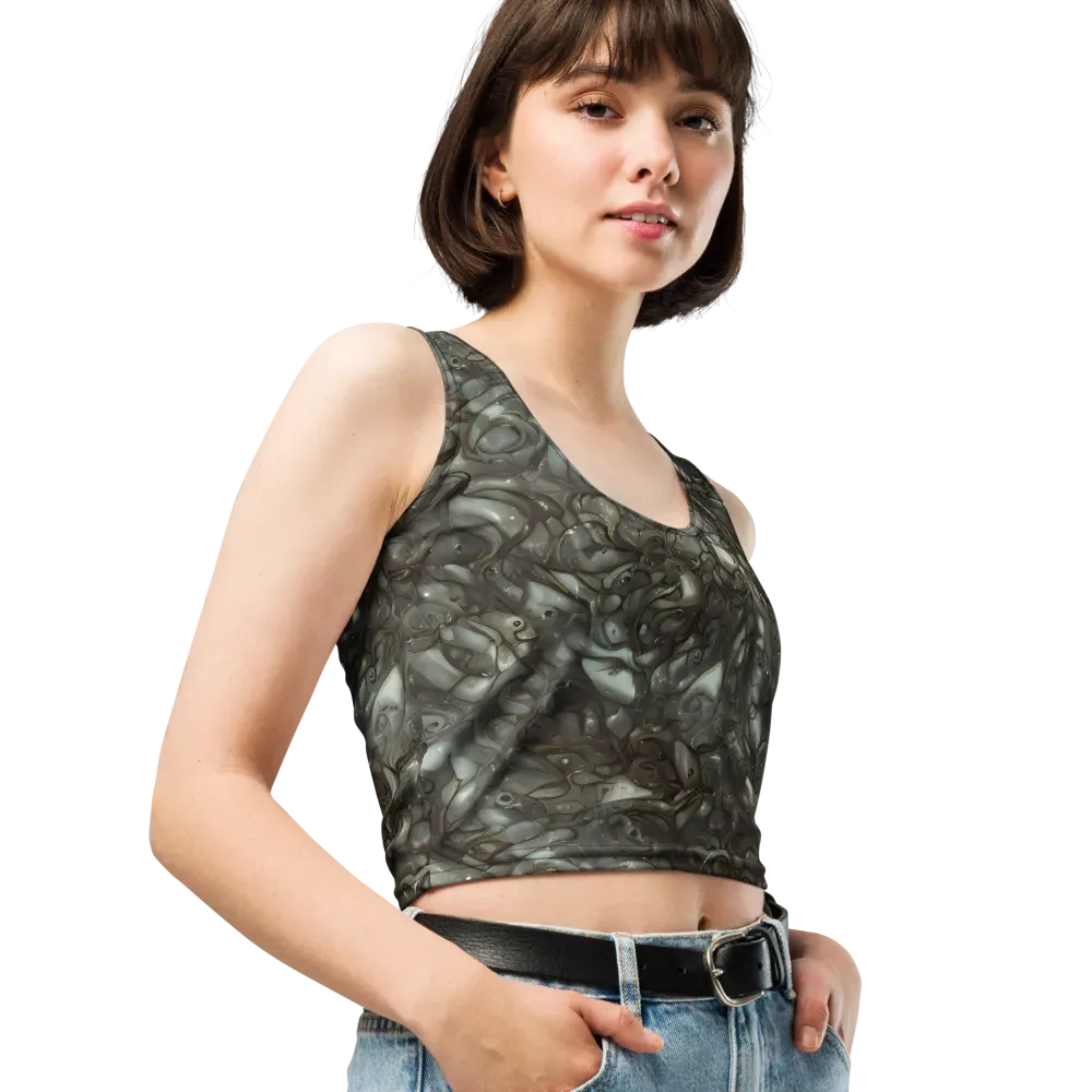 Mercury Reef on Crop Top — Right Front