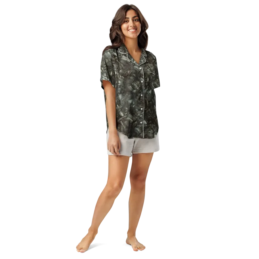 Mercury Reef on Women's Short Sleeve Pajama Top — Front