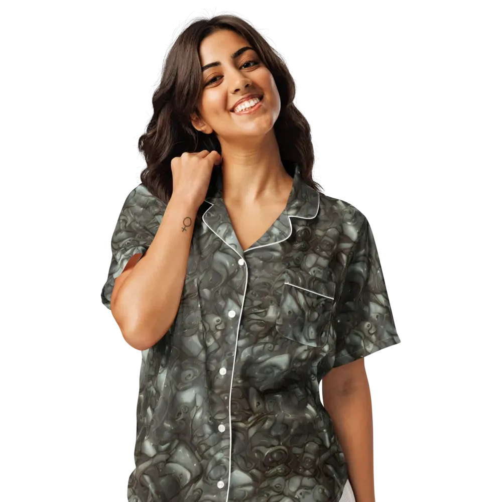 Mercury Reef on Women's Short Sleeve Pajama Top — Front