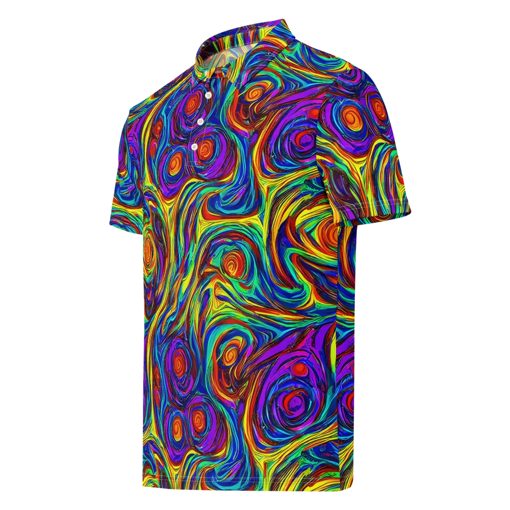 Technicolor Tempest on Men's Slim Fit Polo Shirt — Left Front