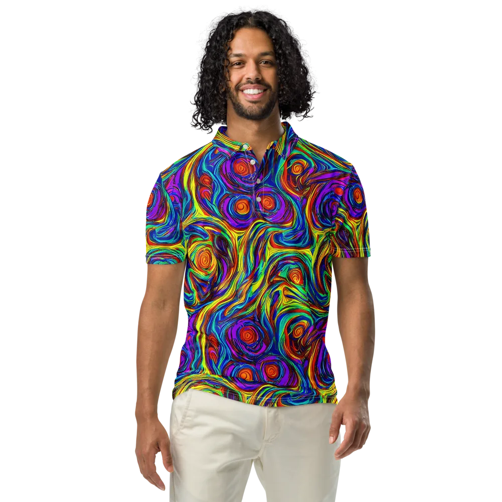 Technicolor Tempest on Men's Slim Fit Polo Shirt — Front