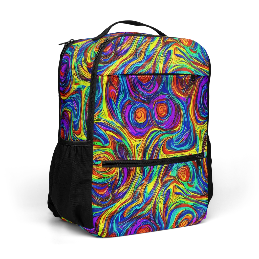 Technicolor Tempest on Utility Backpack — Right Front