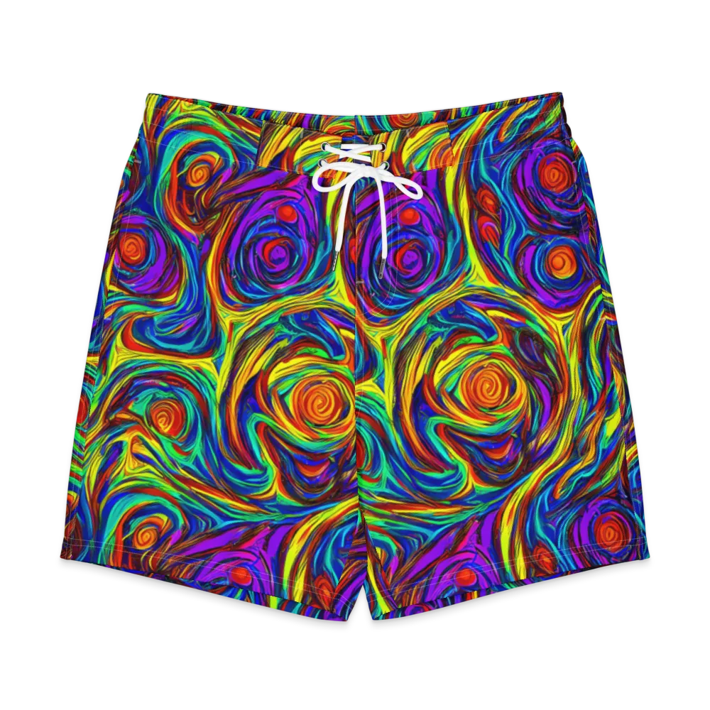Technicolor Tempest on Men's Board Shorts — Front