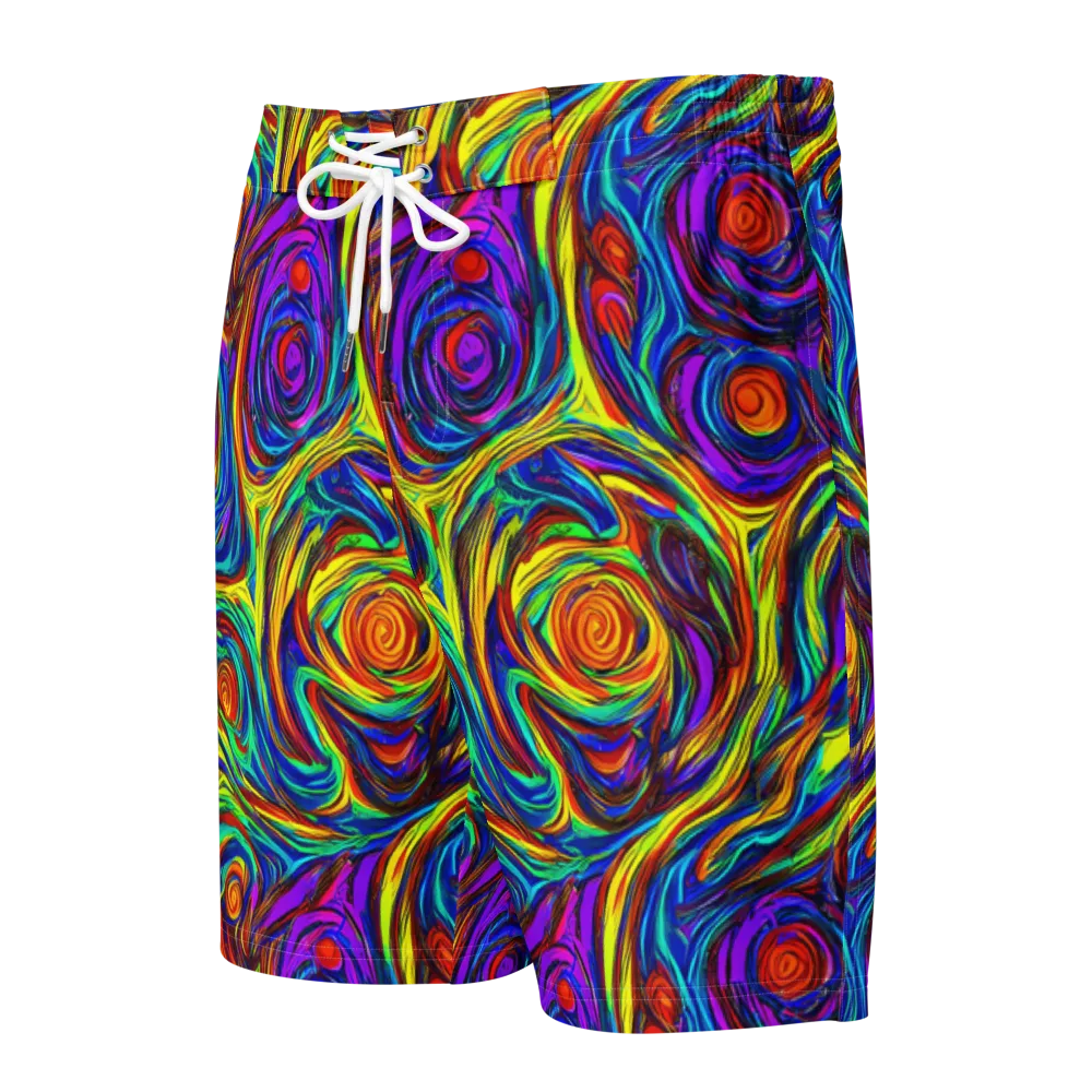 Technicolor Tempest on Men's Board Shorts — Front