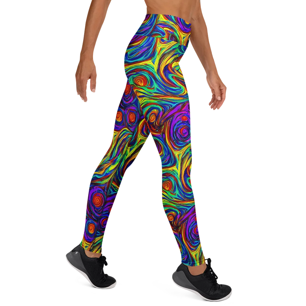 Technicolor Tempest on Yoga Leggings — Right