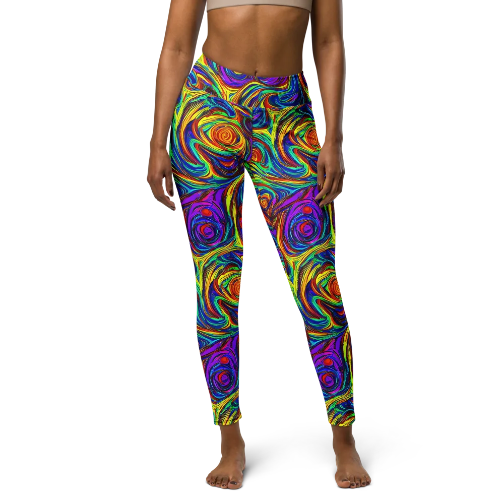 Technicolor Tempest on Yoga Leggings — Front