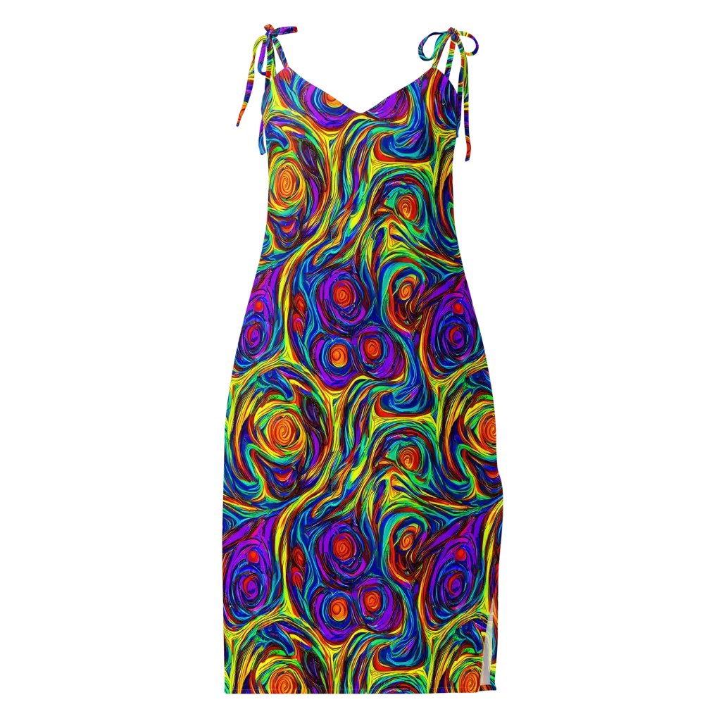 Technicolor Tempest on Slip Dress — Front