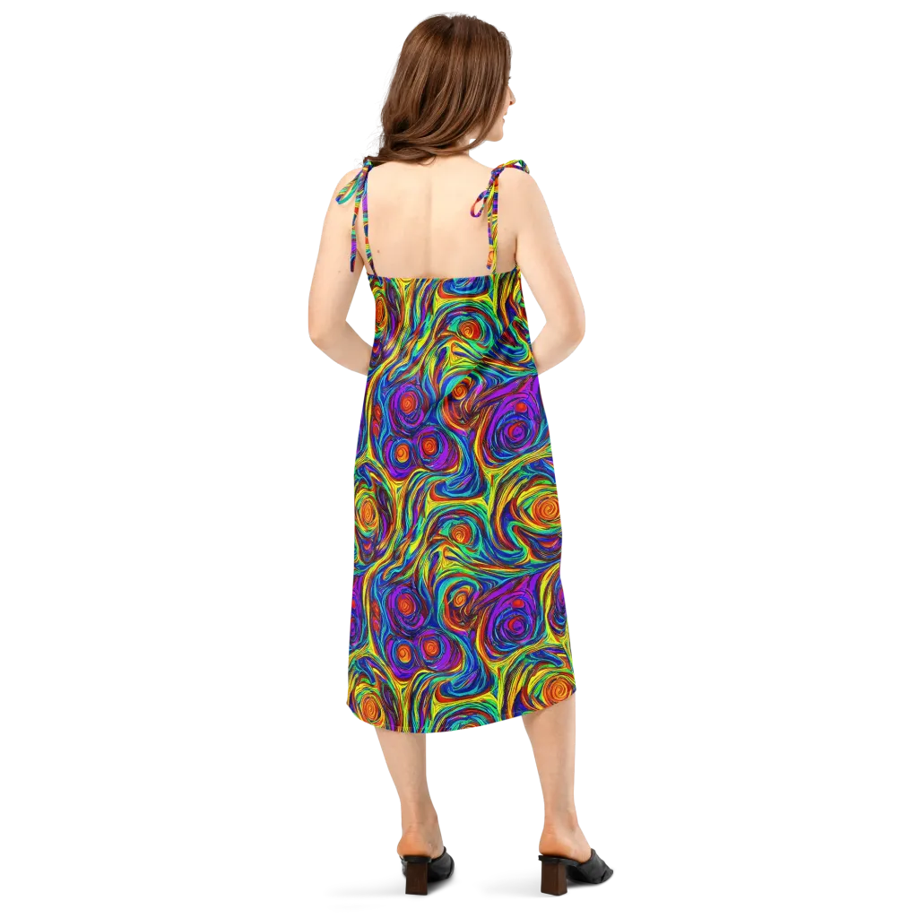 Technicolor Tempest on Slip Dress — Back