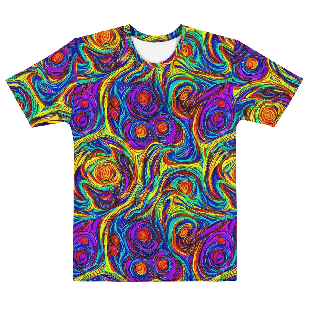Technicolor Tempest on Men's Cotton Crew Neck T-Shirt — Front