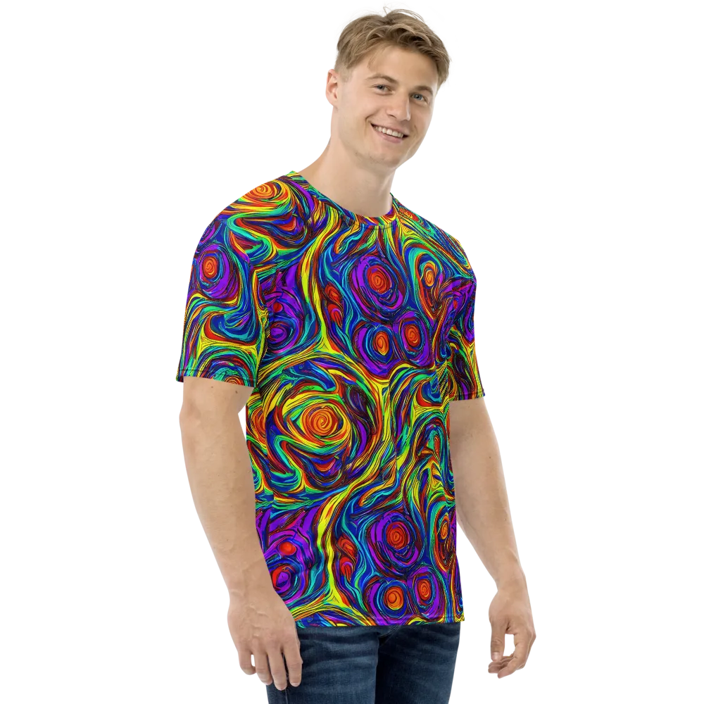 Technicolor Tempest on Men's Crew Neck T-Shirt — Right