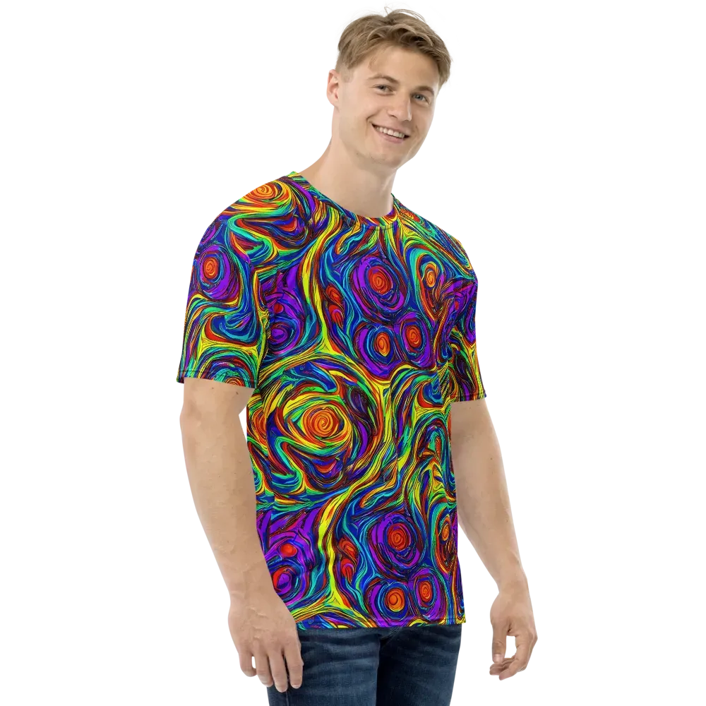 Technicolor Tempest on Men's Crew Neck T-Shirt — Right