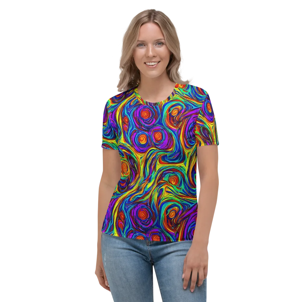 Technicolor Tempest on Women's Crew Neck T-Shirt — Front