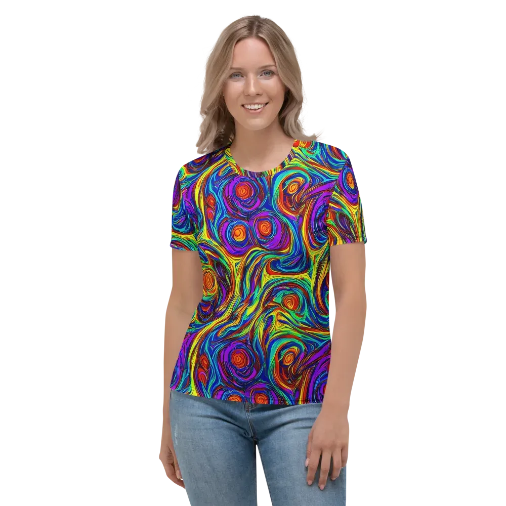 Technicolor Tempest on Women's Crew Neck T-Shirt — Front