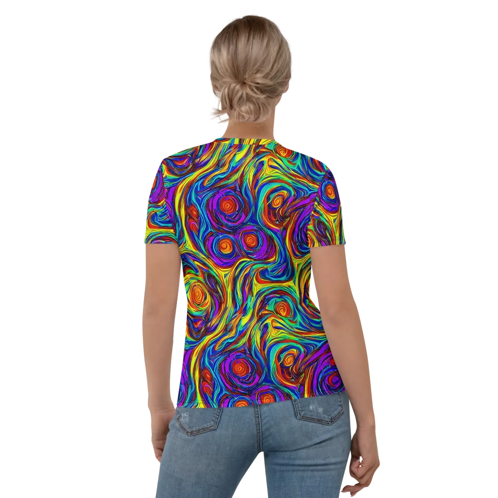 Technicolor Tempest on Women's Crew Neck T-Shirt — Back