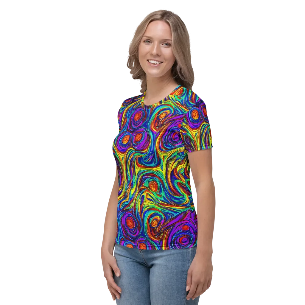 Technicolor Tempest on Women's Crew Neck T-Shirt — Left