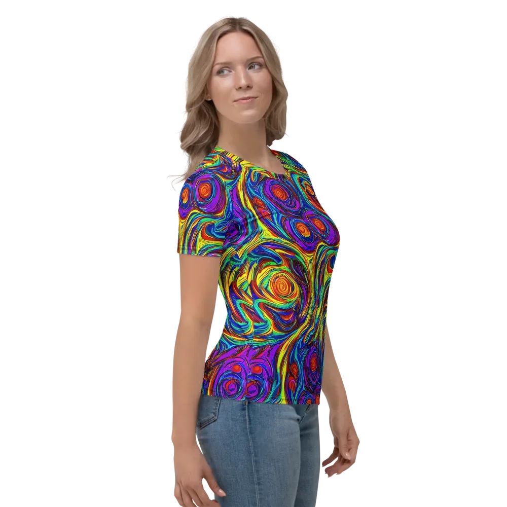 Technicolor Tempest on Women's Crew Neck T-Shirt — Right