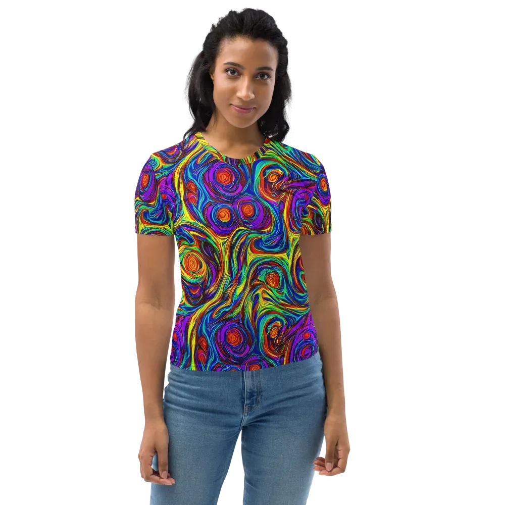 Technicolor Tempest on Women's Crew Neck T-Shirt — Front