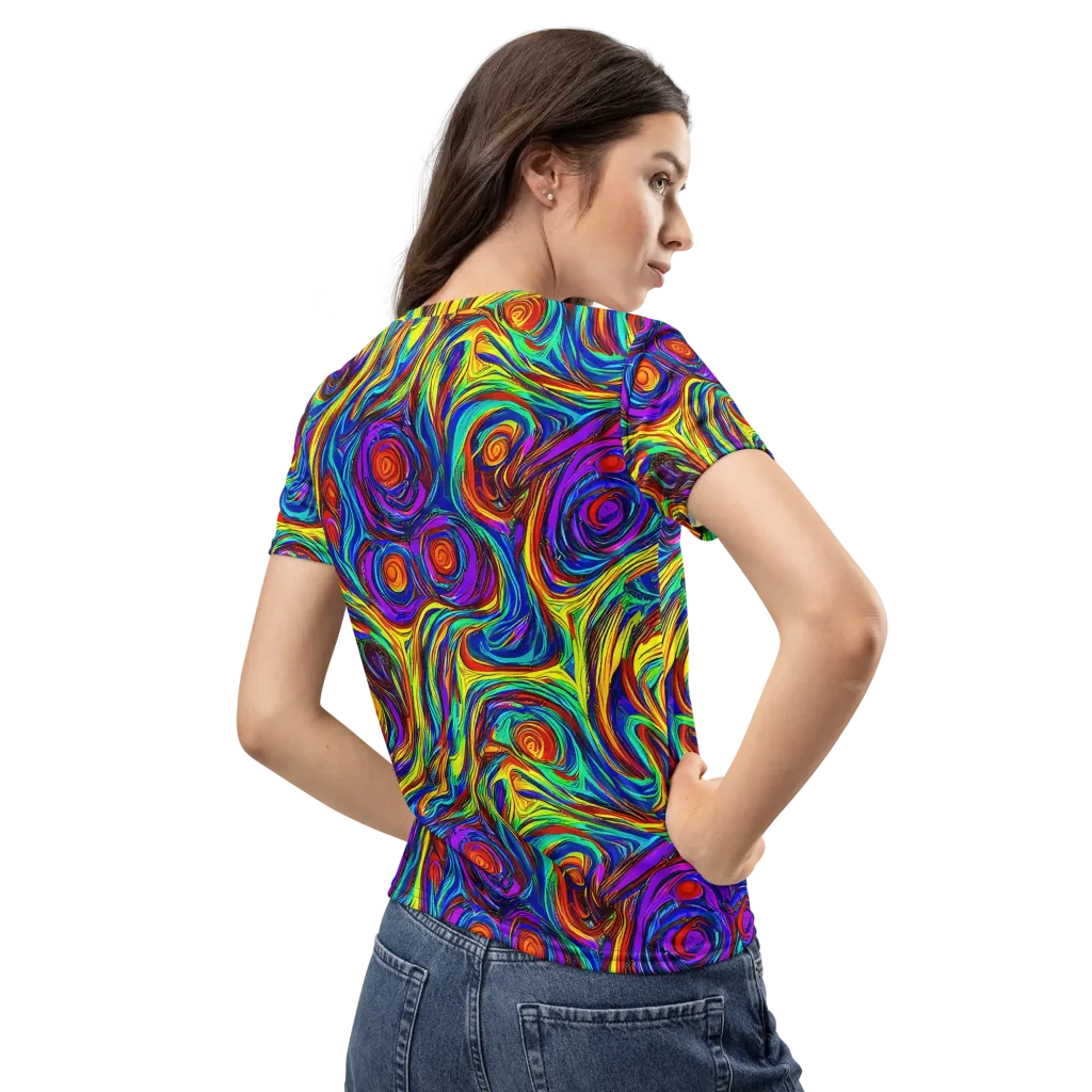 Technicolor Tempest on Women's Crew Neck T-Shirt — Back
