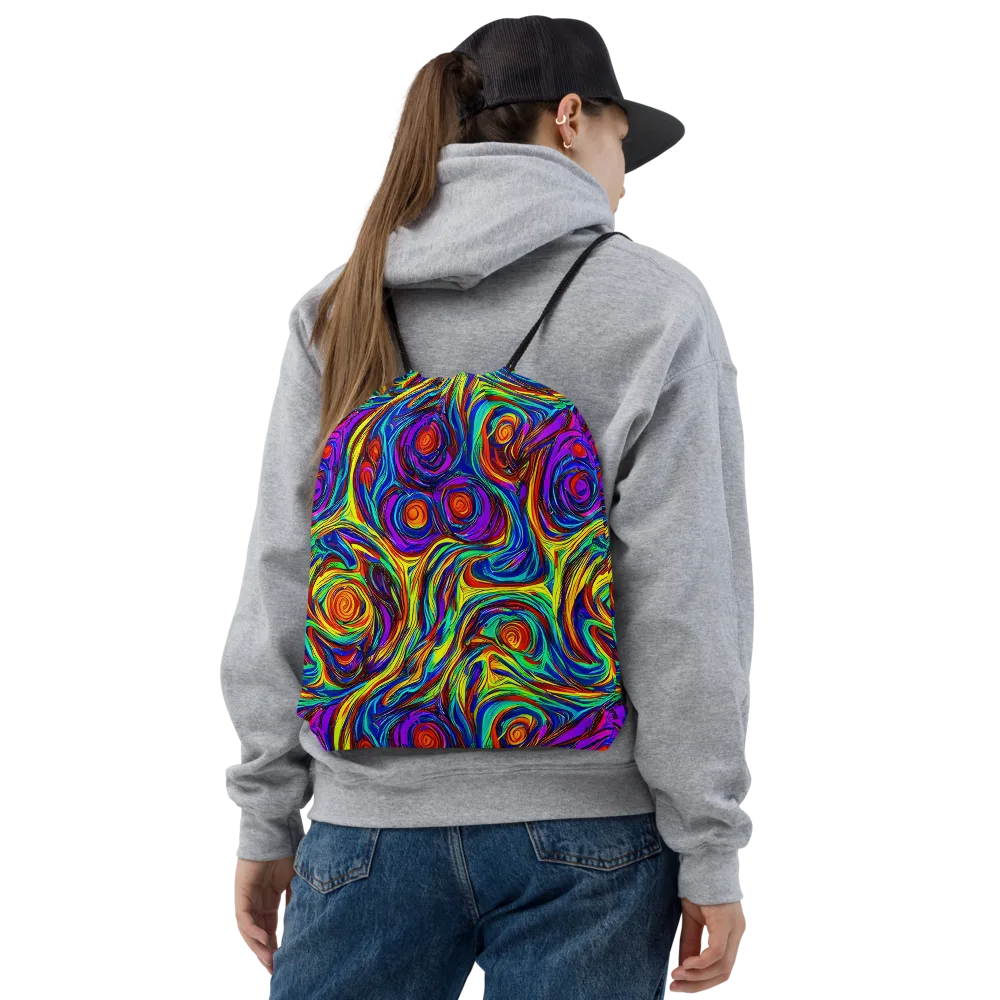 Technicolor Tempest on Drawstring Bag — Front