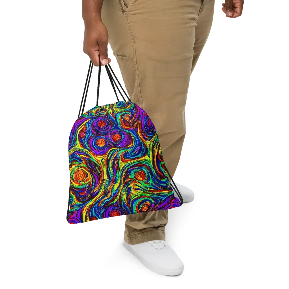 Technicolor Tempest on Drawstring Bag — Front