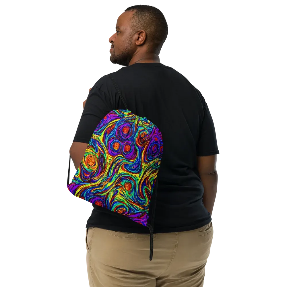 Technicolor Tempest on Drawstring Bag — Front