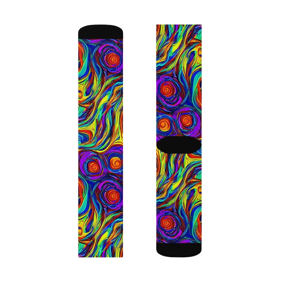 Technicolor Tempest on Socks — Left Sock