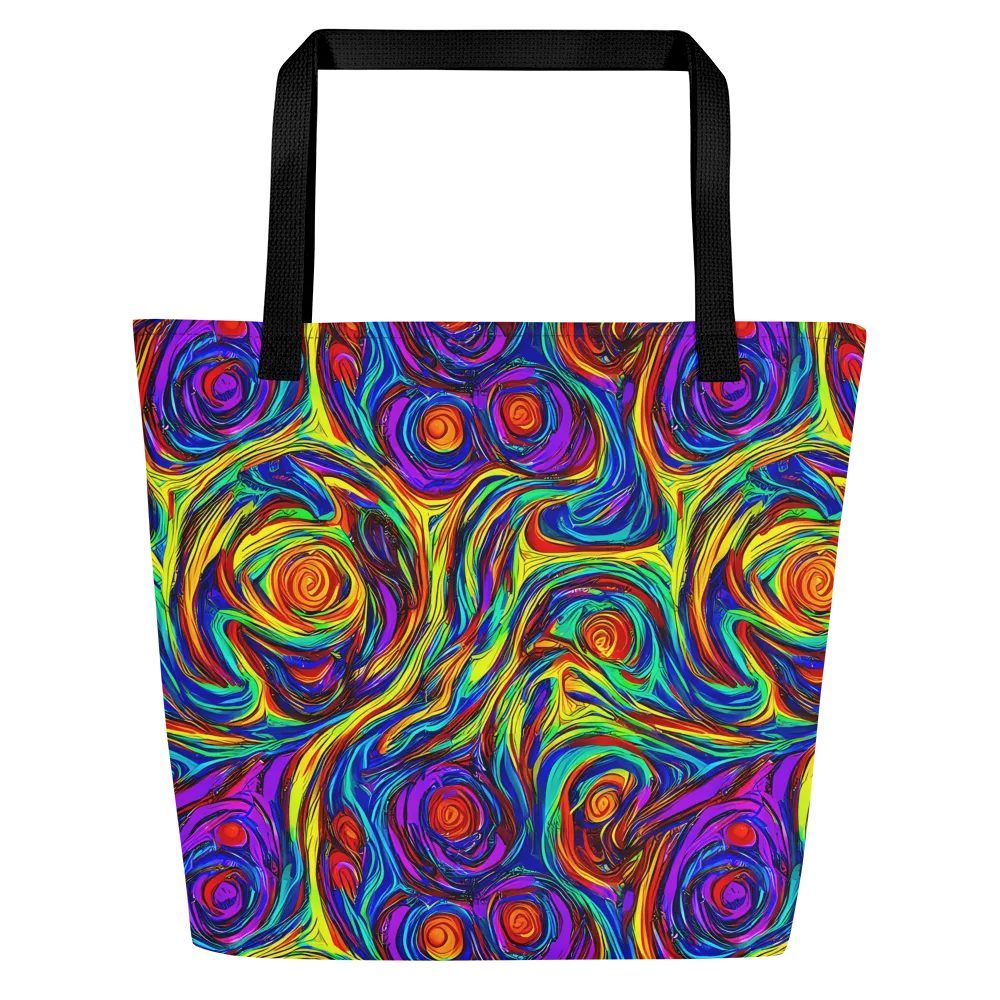 Technicolor Tempest on Large Tote Bag W/ Pocket — Front