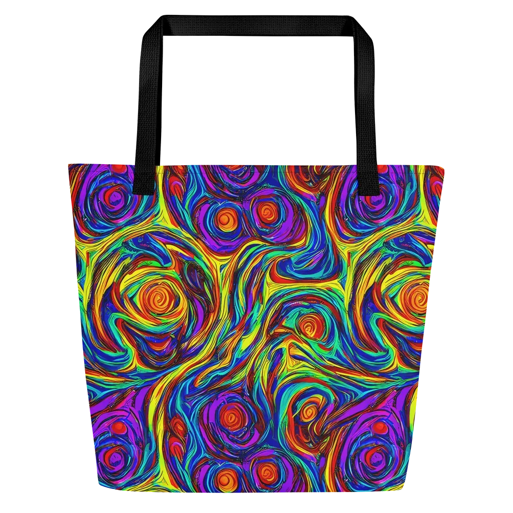 Technicolor Tempest on Large Tote Bag W/ Pocket — Front