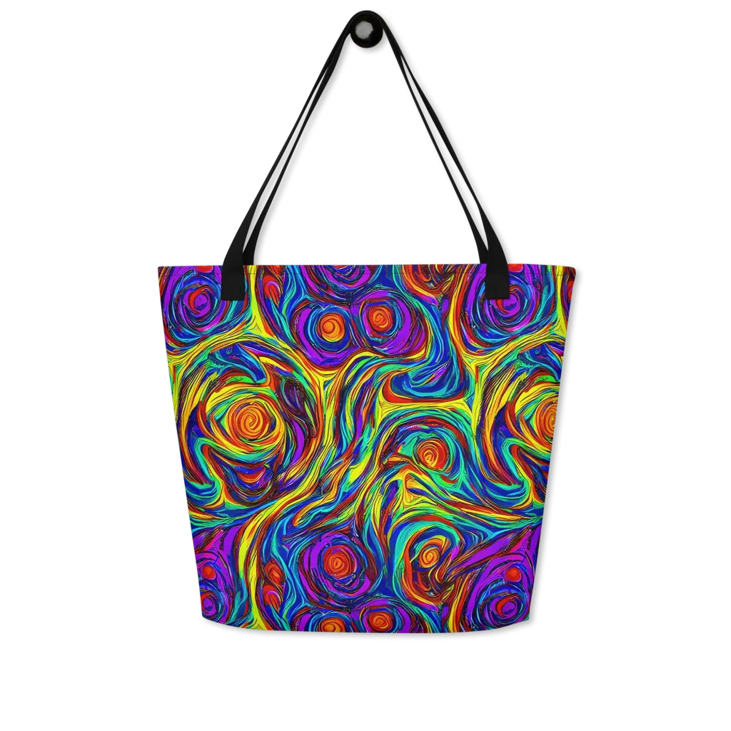 Technicolor Tempest on Large Tote Bag W/ Pocket — Front