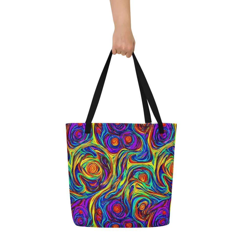 Technicolor Tempest on Large Tote Bag W/ Pocket — Front