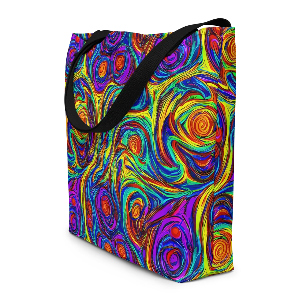 Technicolor Tempest on Large Tote Bag W/ Pocket — Front