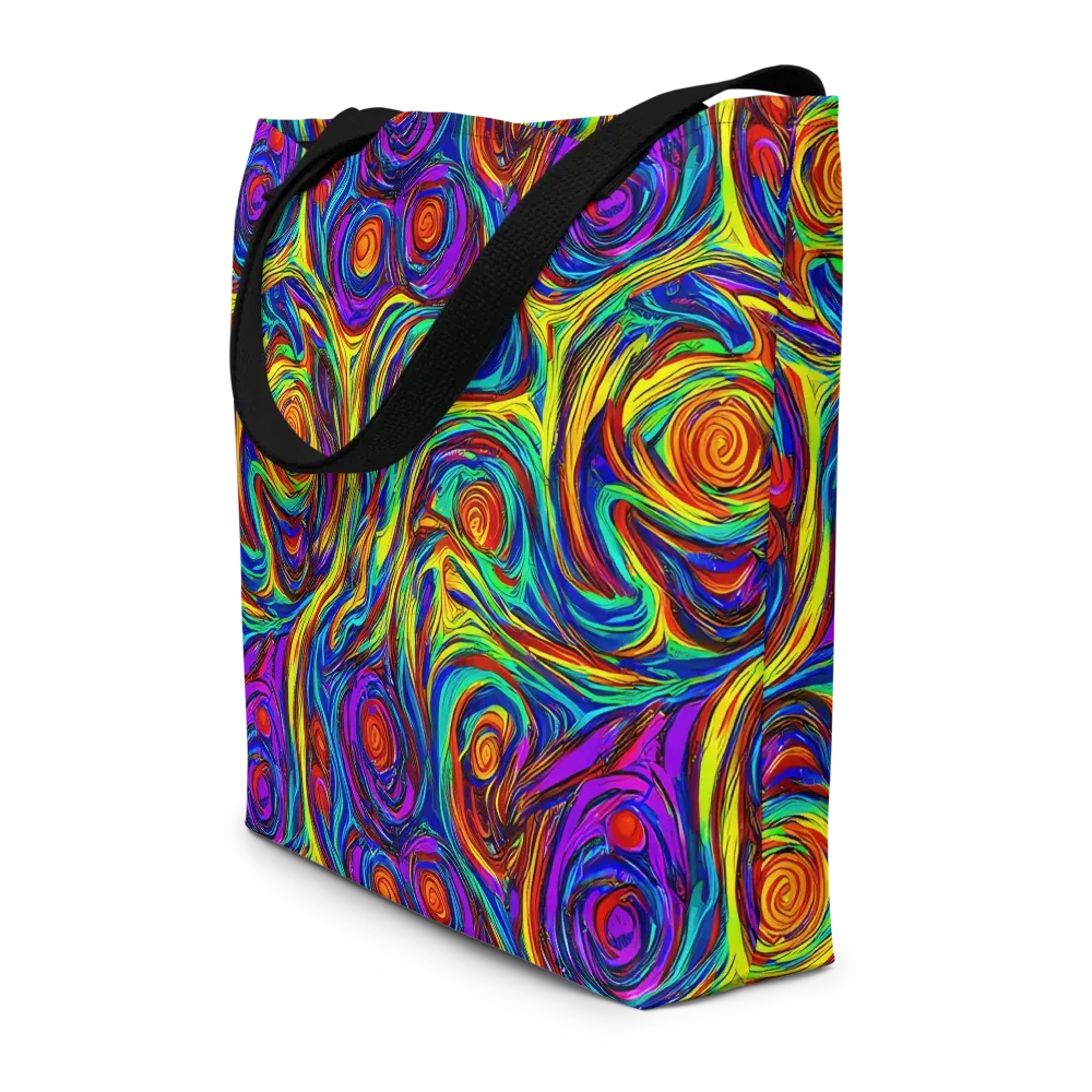 Technicolor Tempest on Large Tote Bag W/ Pocket — Front
