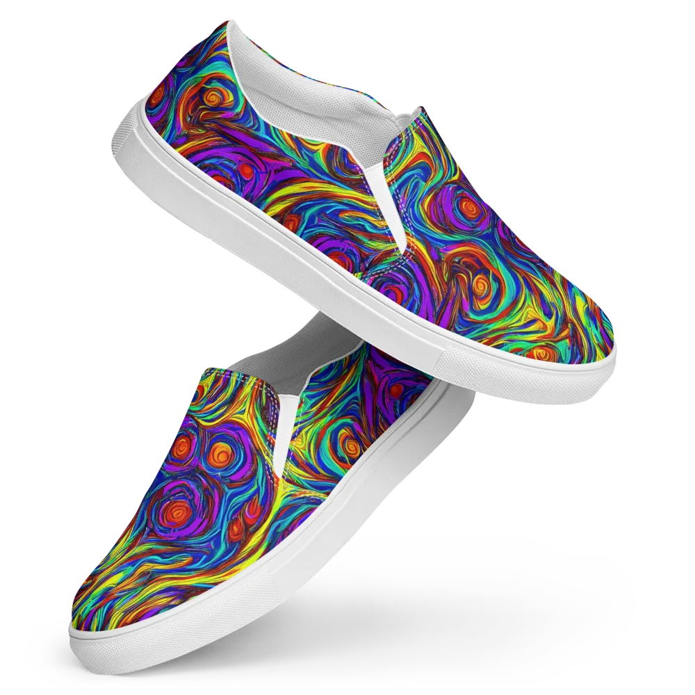 Technicolor Tempest on Women's Slip-On Canvas Shoes — Front