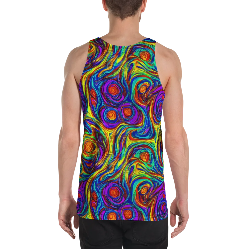 Technicolor Tempest on Men's Tank Top — Back