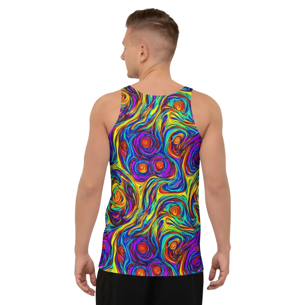 Technicolor Tempest on Men's Tank Top — Back