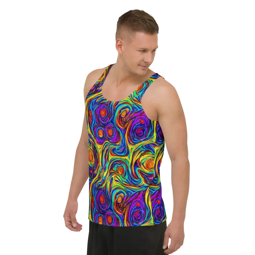 Technicolor Tempest on Men's Tank Top — Left Front