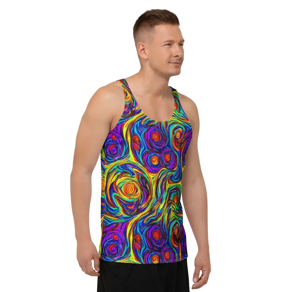 Technicolor Tempest on Men's Tank Top — Right Front