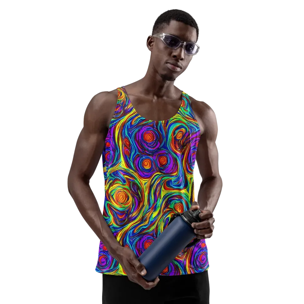 Technicolor Tempest on Men's Tank Top — Front
