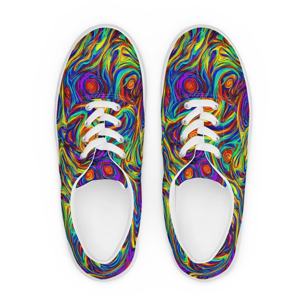 Technicolor Tempest on Men's Lace-Up Canvas Shoes — Front