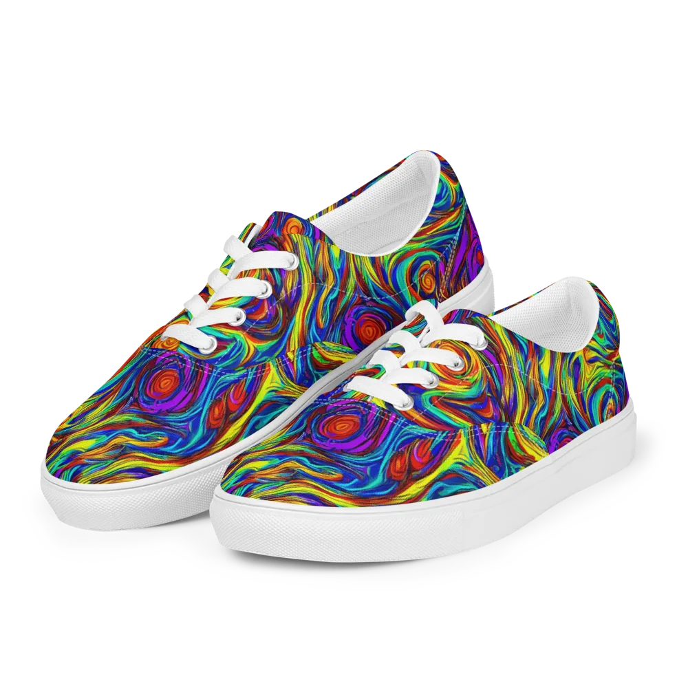 Technicolor Tempest on Men's Lace-Up Canvas Shoes — Left Front