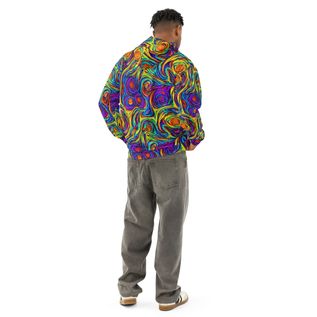 Technicolor Tempest on Cotton Hoodie — Back