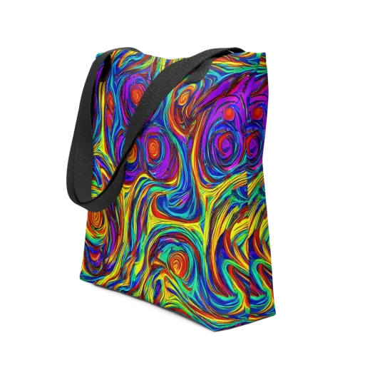 Technicolor Tempest on a Tote Bag