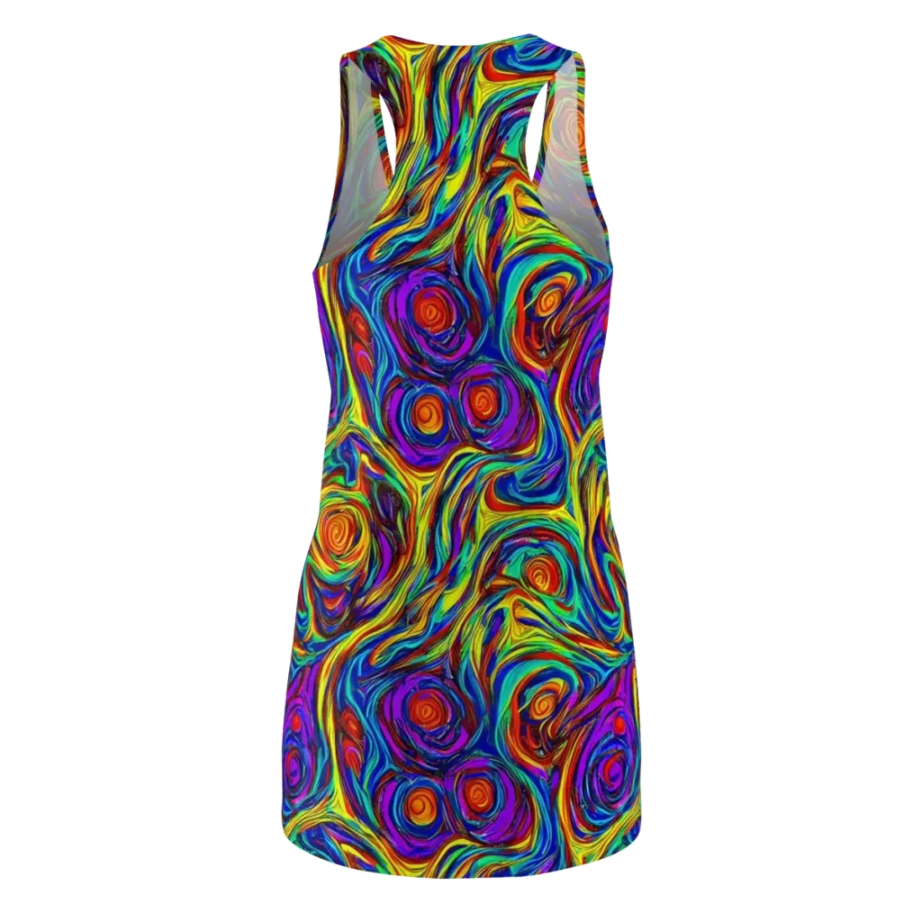 Technicolor Tempest on Racerback Dress — Back